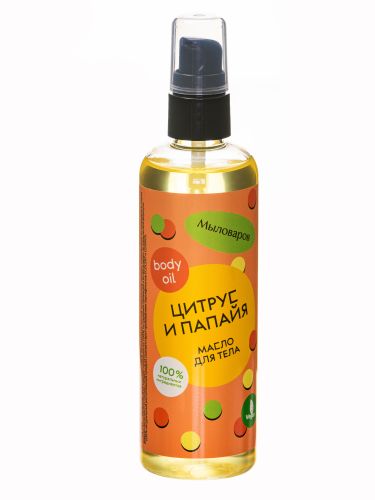 Массажное масло "Цитрус и папайя", 150мл